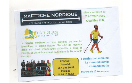 Marche Nordique - Planning Octobre 2025